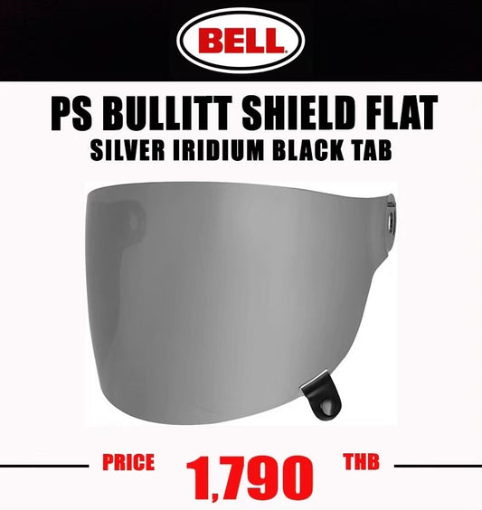 BULLITT SHIELD FLAT SILVER IRIDIUM BLACK TAB