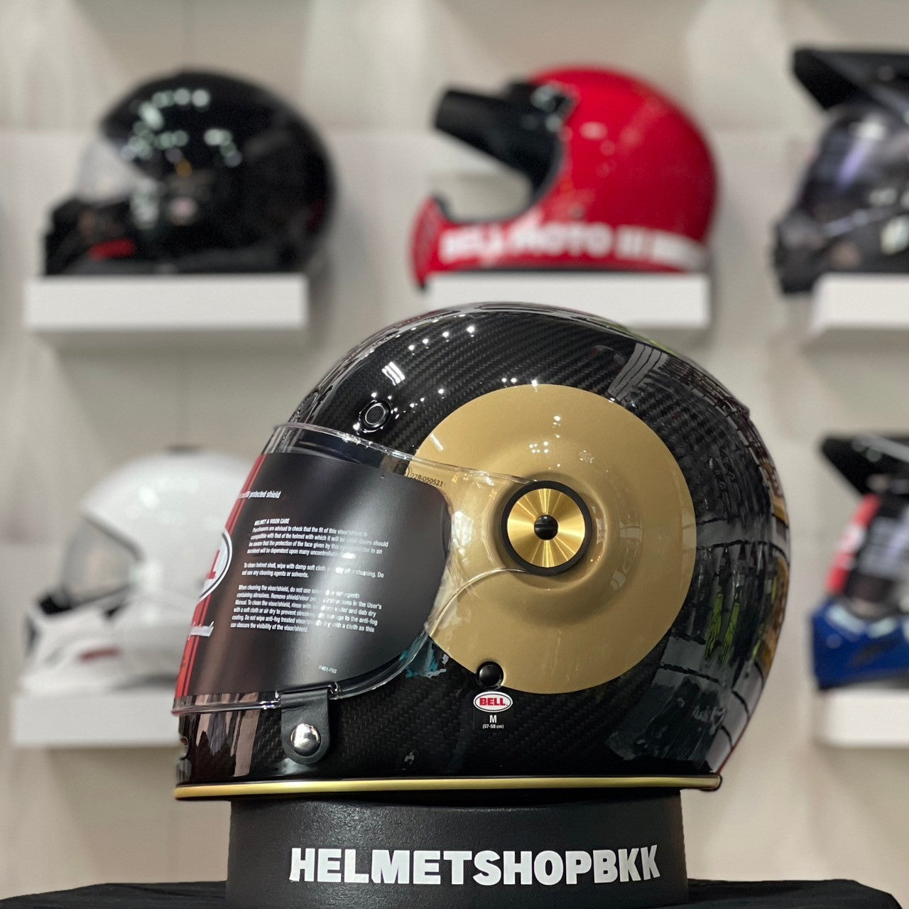 bell bullitt carbon helmet - transcend gloss candy red/gold BELL BULLITT CARBON TT GLOSS BLACK GOLD – HELMETSHOPBKK