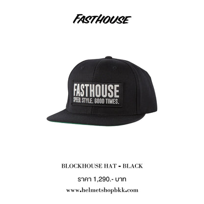 หมวกแก๊ป FASTHOUSE BLOCKHOUSE HAT BLACK