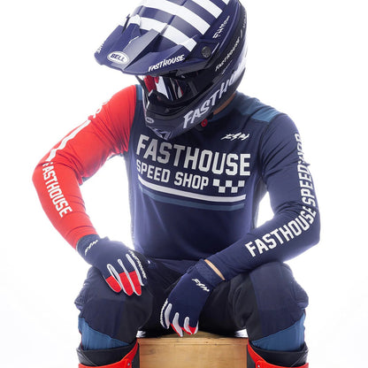 เสื้อแขนยาว FASTHOUSE GRINDHOUSE HUDSON JERSEY BLUE RED