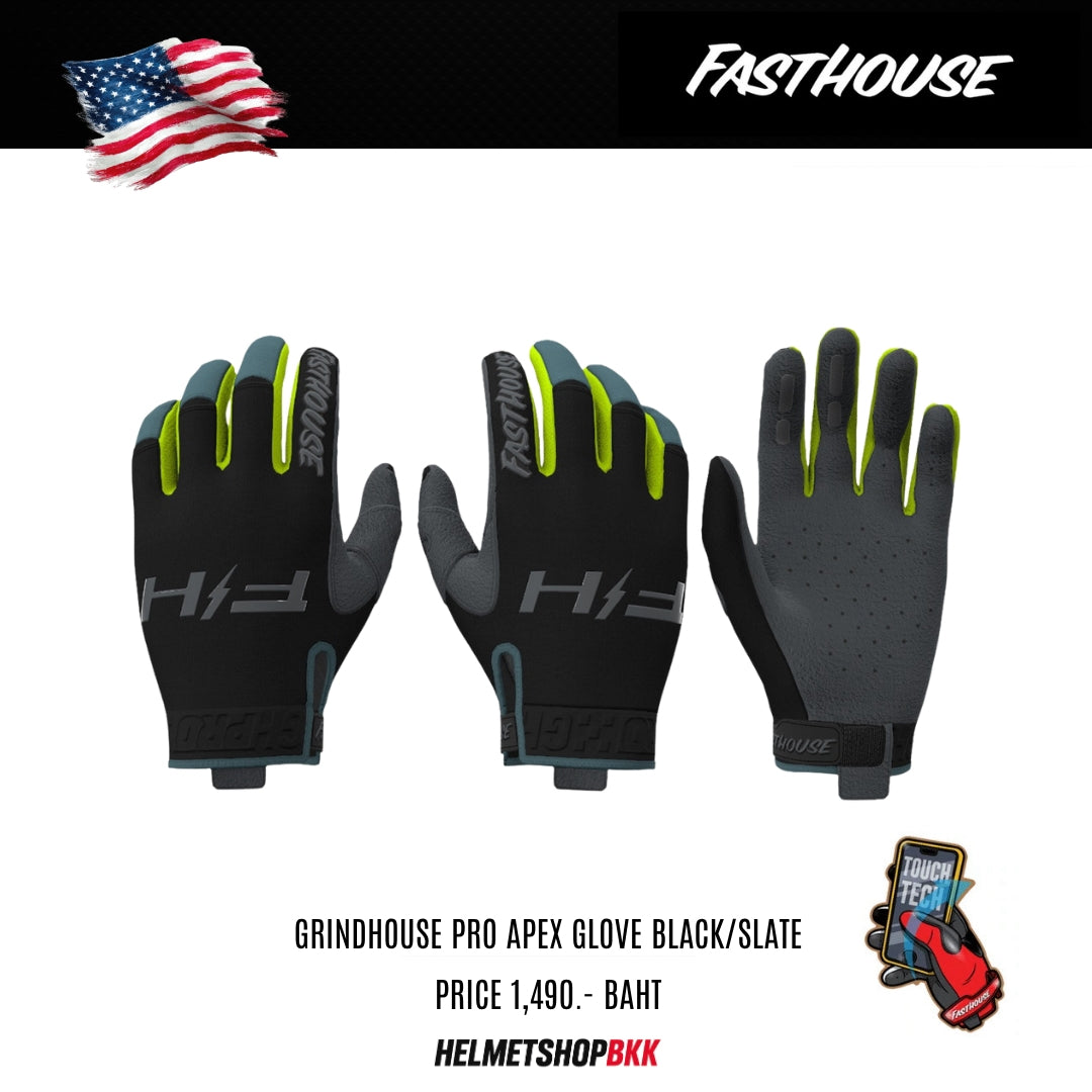 ถุงมือไบท์เกอร์ FASTHOUSE GRINDHOUSE PRO APEX GLOVE BLACK SLATE