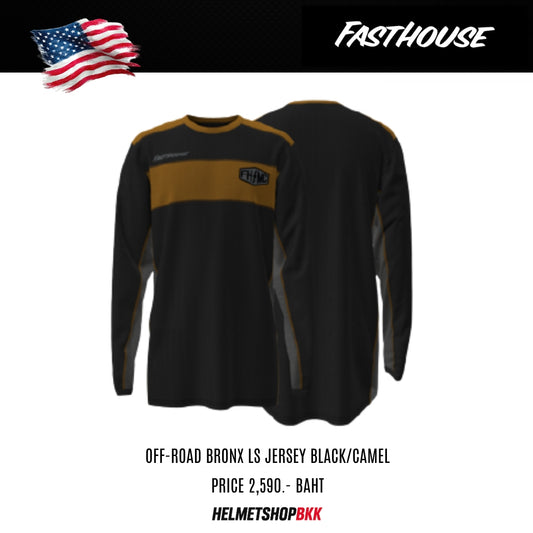 เสื้อแขนยาว FASTHOUSE OFF-ROAD BRONX LS JERSEY BLACK CAMEL