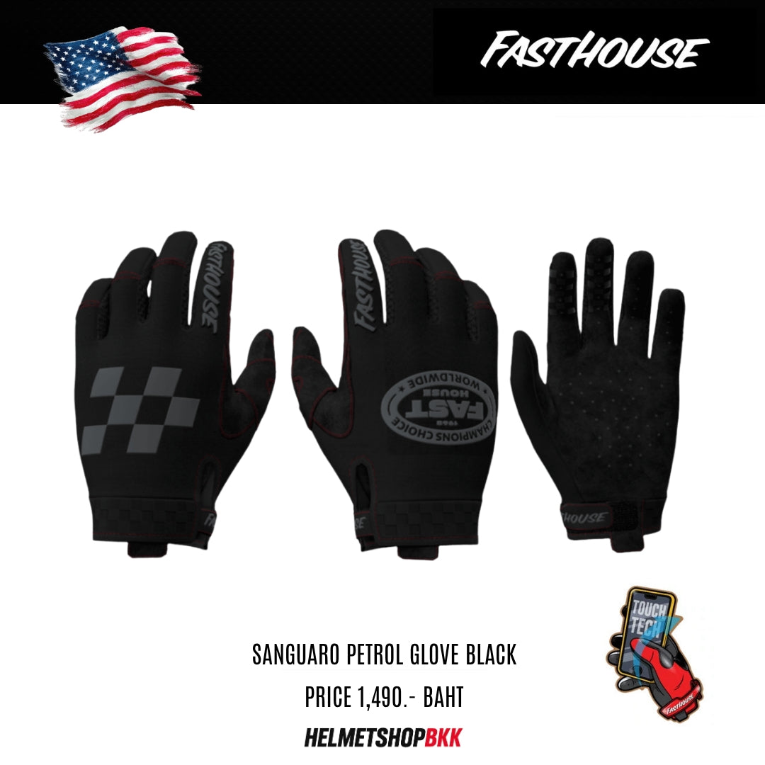 ถุงมือไบท์เกอร์ FASTHOUSE SANGUARO PETROL GLOVE BLACK
