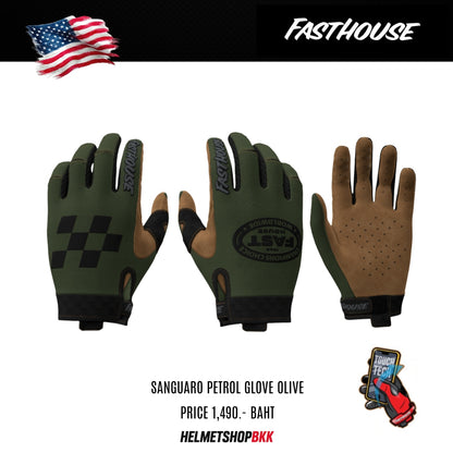 ถุงมือไบท์เกอร์ FASTHOUSE SANGUARO PETROL GLOVE OLIVE
