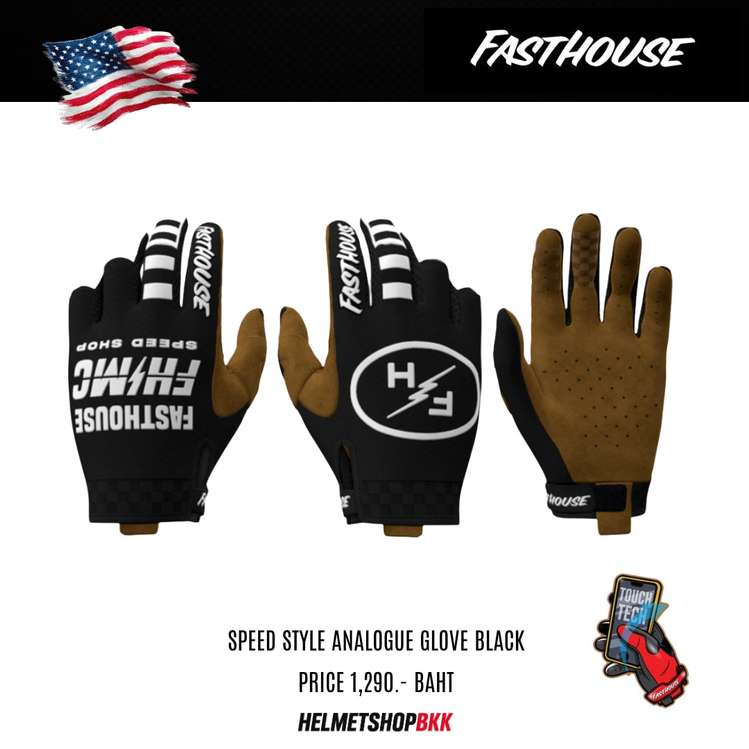 ถุงมือไบท์เกอร์ FASTHOUSE SPEED STYLE ANALOGUE GLOVE BLACK