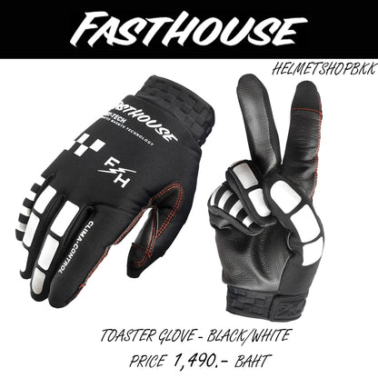 ถุงมือไบท์เกอร์  FASTHOUSE TOASTER GLOVE BLACK WHITE