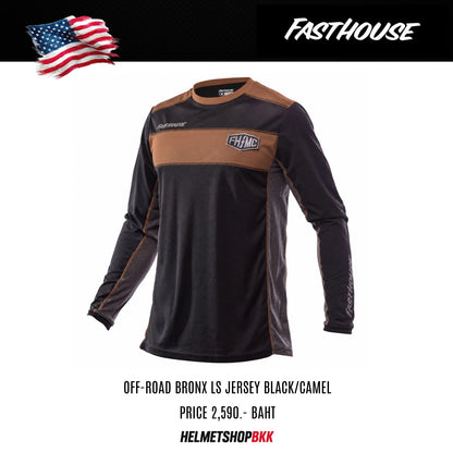 เสื้อแขนยาว FASTHOUSE OFF-ROAD BRONX LS JERSEY BLACK CAMEL