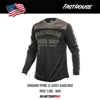 เสื้อแขนยาว FASTHOUSE SANGUARO PETROL LS JERSEY BLACK GRAY