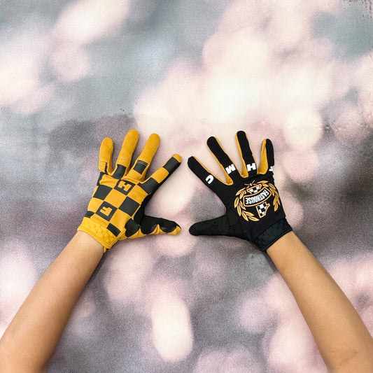 ถุงมือไบท์เกอร์ FASTHOUSE SPEED STYLE HERO GLOVE BLACK VINTAGE GOLD