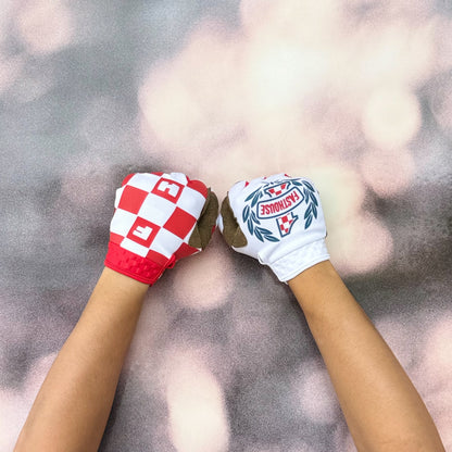 ถุงมือไบท์เกอร์ FASTHOUSE SPEED STYLE HERO GLOVE WHITE RED