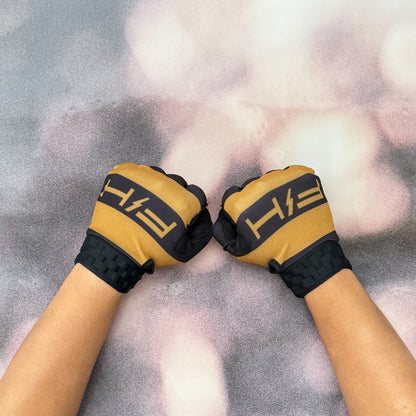 ถุงมือไบท์เกอร์ FASTHOUSE VAPOR RAY GLOVE VINTAGE GOLD BLACK