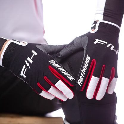 ถุงมือไบท์เกอร์ FASTHOUSE GRINDHOUSE PRO APEX GLOVE BLACK WHITE