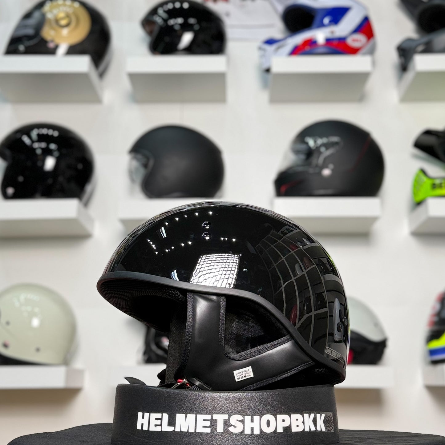 หมวกกันน็อค GMAX HH-45 HALF HELMET GLOSS BLACK