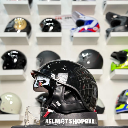 หมวกกันน็อค GMAX HH-65 FULL DRESSED HALF HELMET GLOSS BLACK