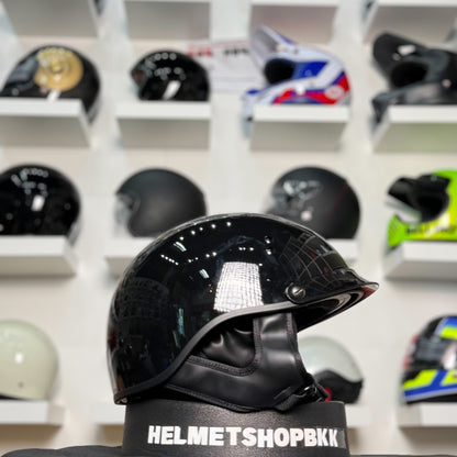 หมวกกันน็อค GMAX HH-65 FULL DRESSED HALF HELMET GLOSS BLACK