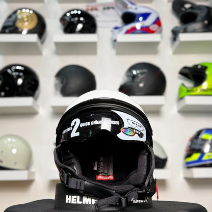 หมวกกันน็อค GMAX HH-65 FULL DRESSED HALF HELMET MATTE WHITE