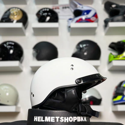 หมวกกันน็อค GMAX HH-65 FULL DRESSED HALF HELMET MATTE WHITE