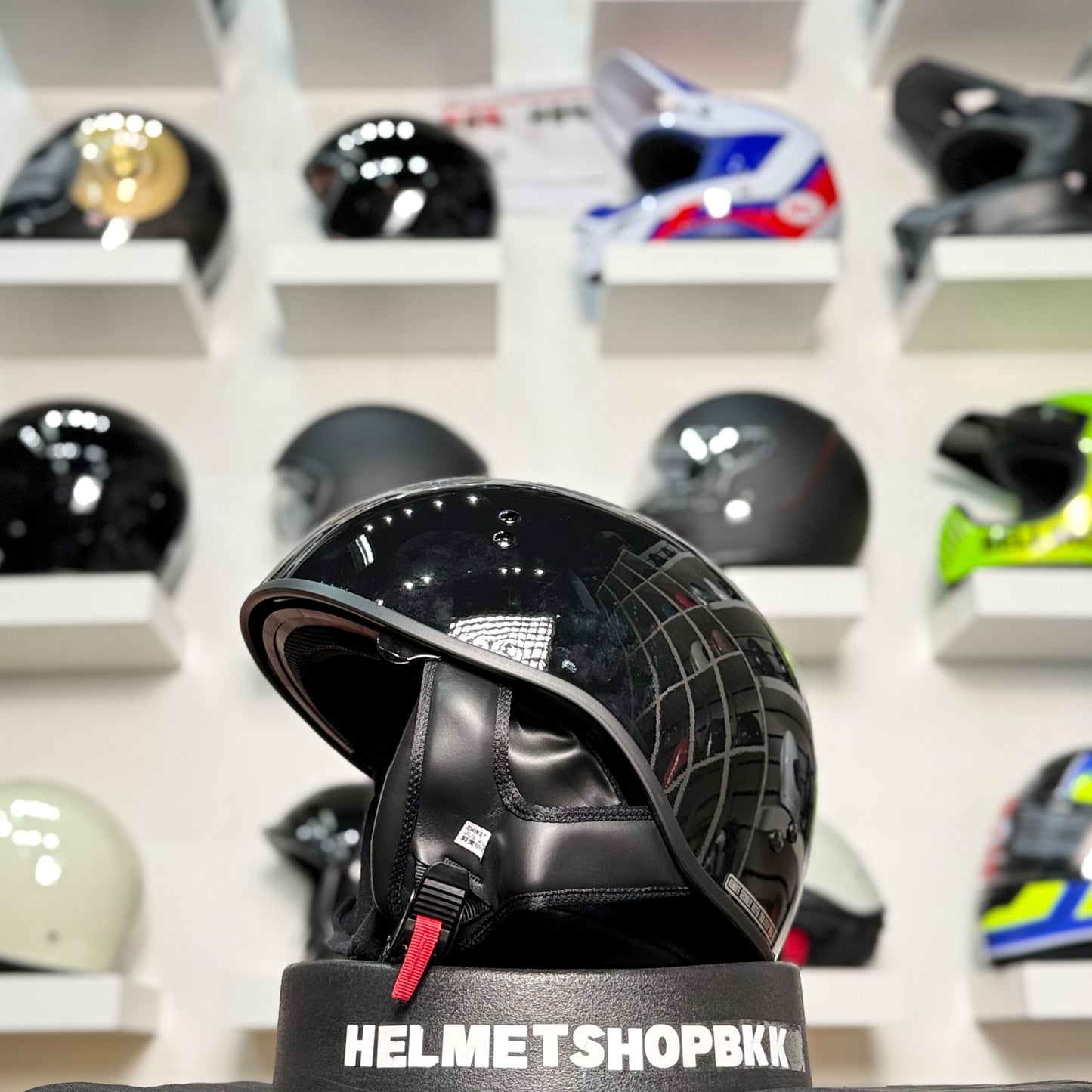 หมวกกันน็อค GMAX HH-65 NAKED HALF HELMET GLOSS BLACK
