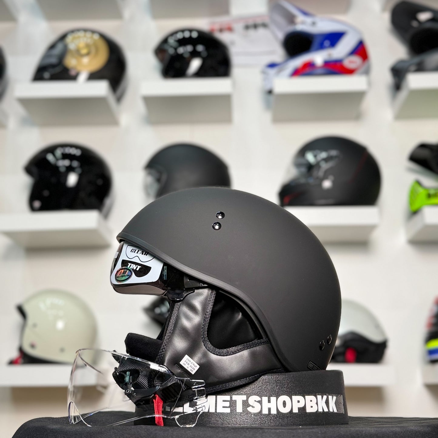 หมวกกันน็อค GMAX HH-65 NAKED HALF HELMET MATTE BLACK