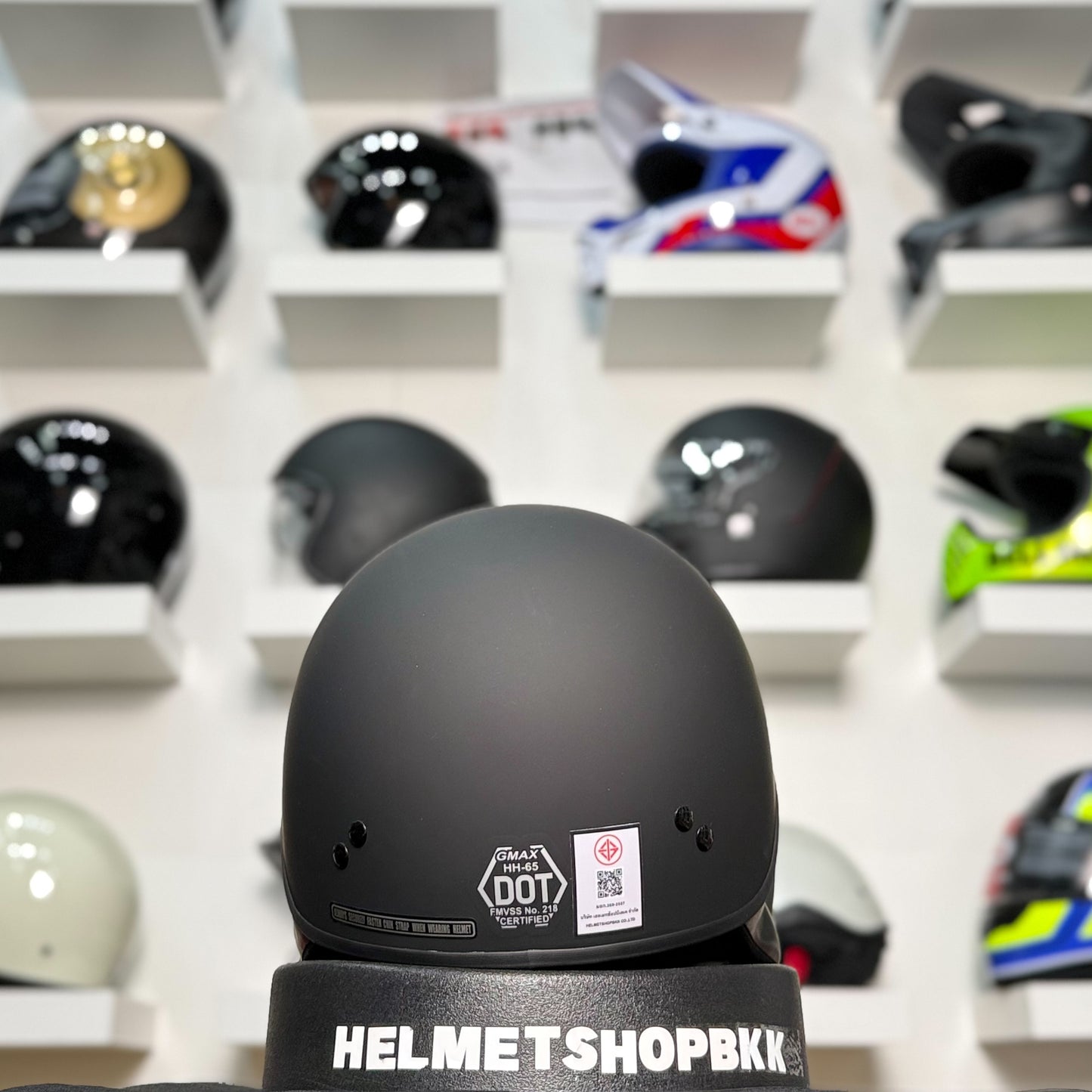 หมวกกันน็อค GMAX HH-65 NAKED HALF HELMET MATTE BLACK