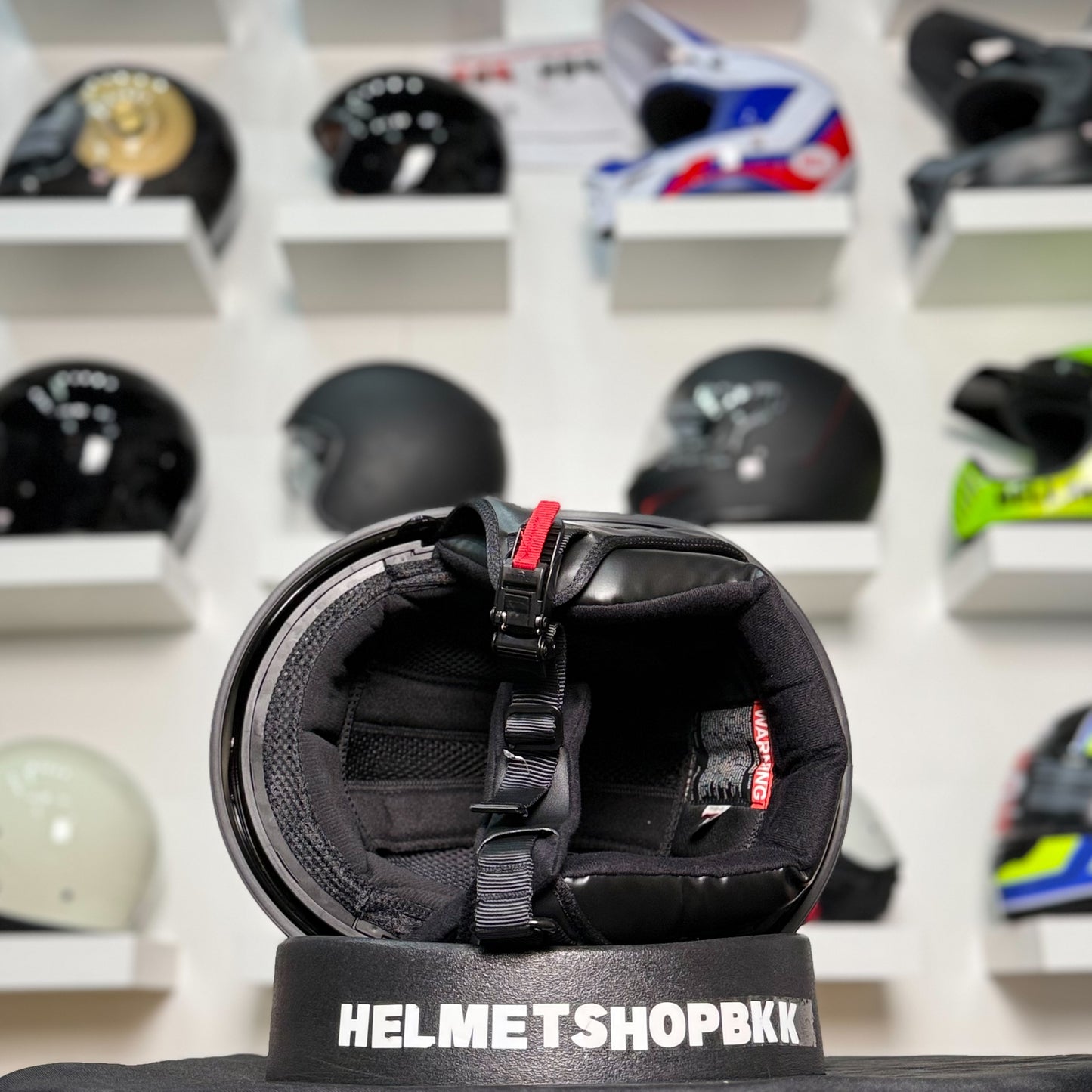 หมวกกันน็อค GMAX HH-65 ROSE NAKED HALF HELMET MATTE BLACK SILVER