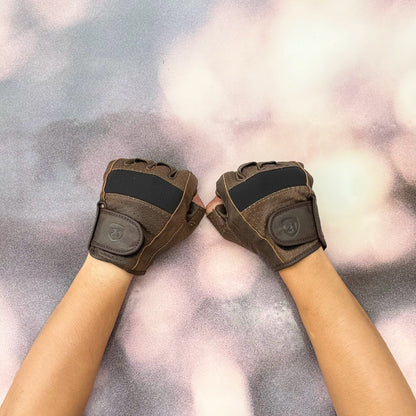 ถุงมือ HIGHWAY21 HALF JAB GLOVE BROWN