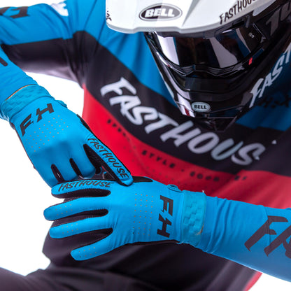 ถุงมือไบท์เกอร์ FASTHOUSE HELIX DAYTONA GLOVE ELECTRIC BLUE
