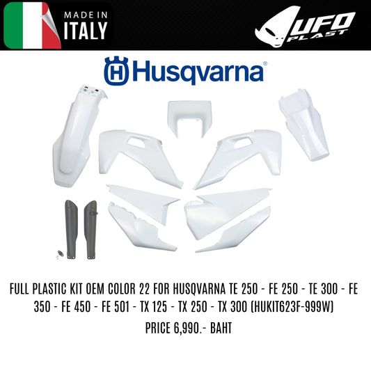 UFO FULL PLASTIC KIT OEM COLOR 22 FOR HUSQVARNA TE250-FE250-TE300-FE350-FE450-FE501-TX125-TX250-TX 300 (HUKIT623F-999W)