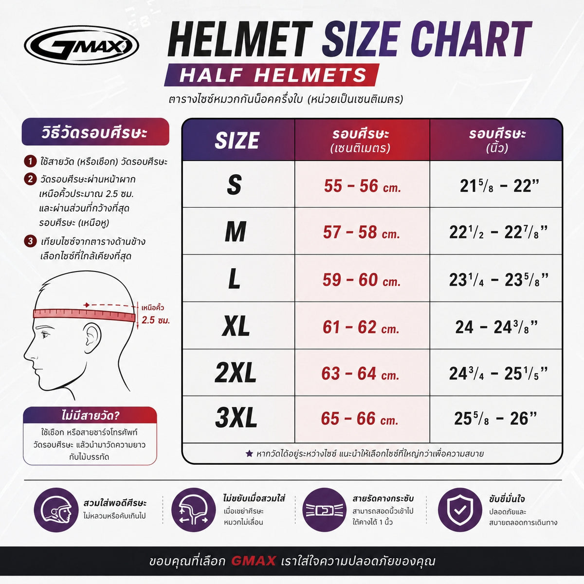 หมวกกันน็อค GMAX HH-45 HALF HELMET GLOSS BLACK