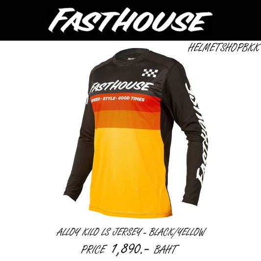 เสื้อแขนยาวเด็ก FASTHOUSE YOUTH ALLOY KILO LS JERSEY BLACK/YEIIOW