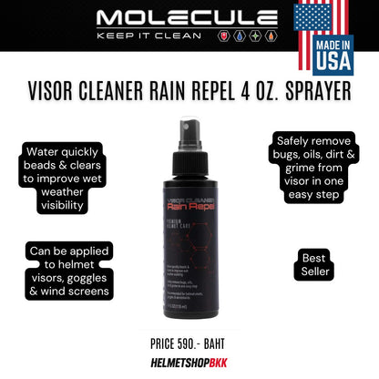 MOLECULE VISOR CLEANER RAIN REPEL สเปรย์ทำความสะอาดชิลด์ช่วยป้องกันฝนไม่ให้เกาะชิลด์
