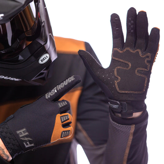 ถุงมือไบท์เกอร์ FASTHOUSE OFF-ROAD BRONX GLOVE BLACK CAMEL
