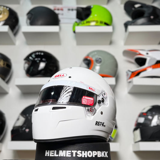 หมวกรถยนต์โกคาร์ท BELL RS7-K PRO WHITE HOMOLOGATION FIA 8878-2024 SNELL K2025