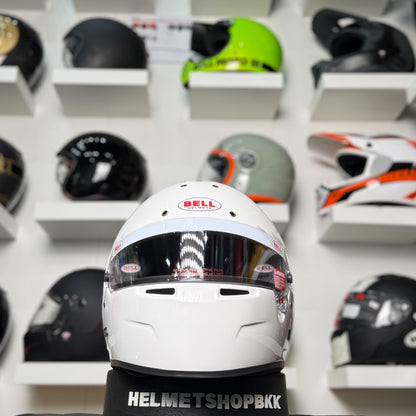 หมวกรถยนต์ BELL RS7 PRO - WHITE (HANS) HOMOLOGATION FIA 8859-2024 SNELL SA2025