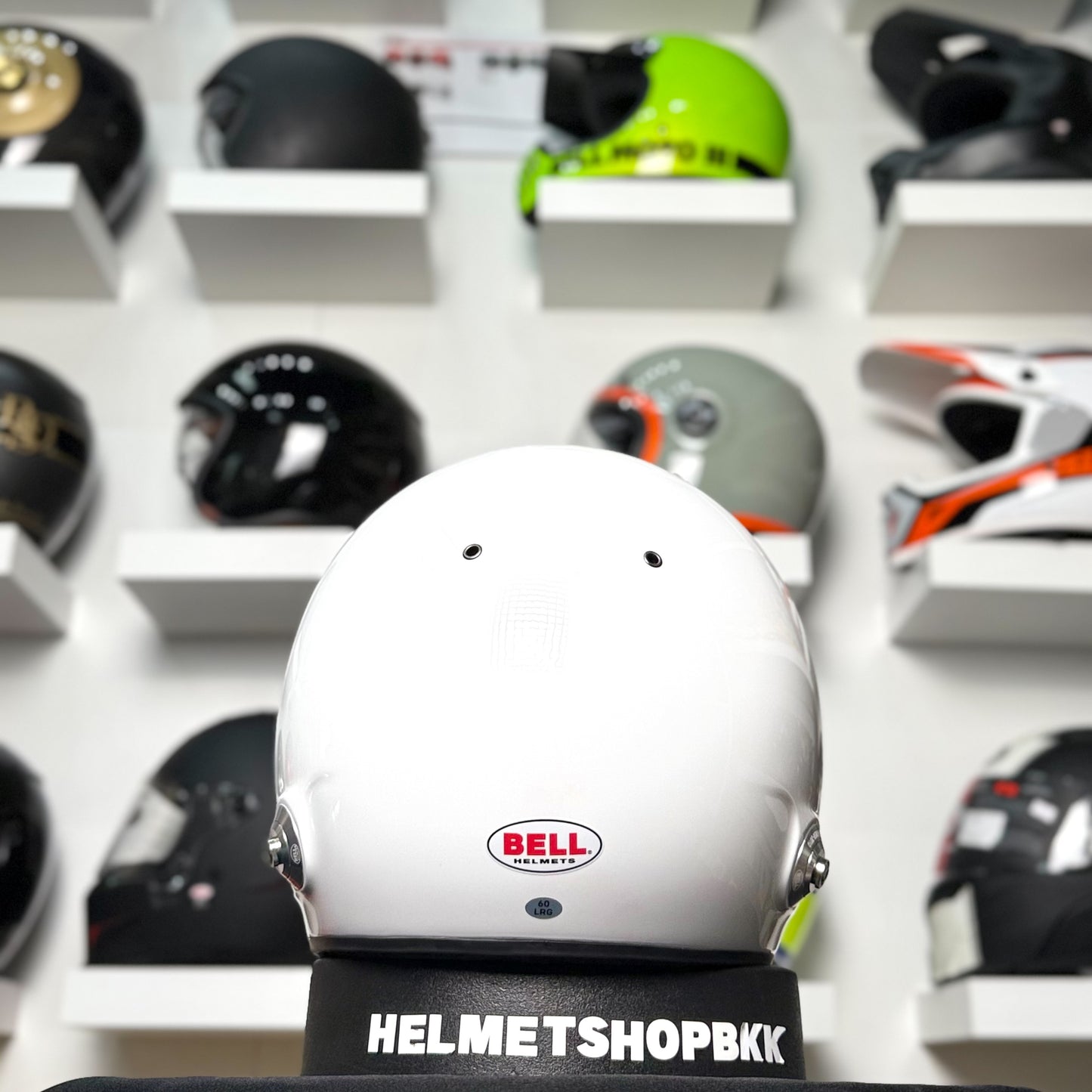 หมวกรถยนต์ BELL RS7 PRO - WHITE (HANS) HOMOLOGATION FIA 8859-2024 SNELL SA2025