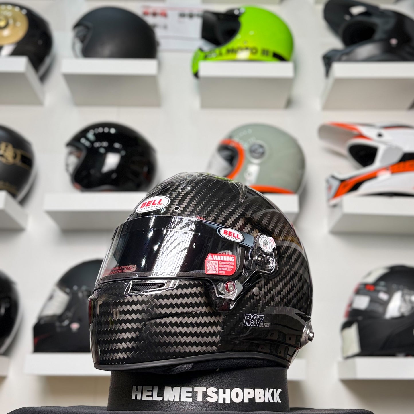 หมวกรถยนต์ BELL RS7 ULTRA - CARBON (HANS) HOMOLOGATION FIA 8859-2024, SNELL SA2025