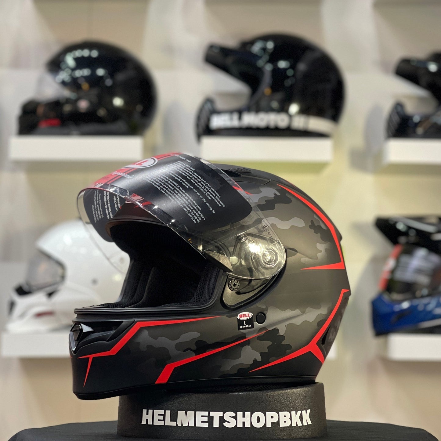 BELL QUALIFIER STEALTH CAMO MATTE BLACK/RED