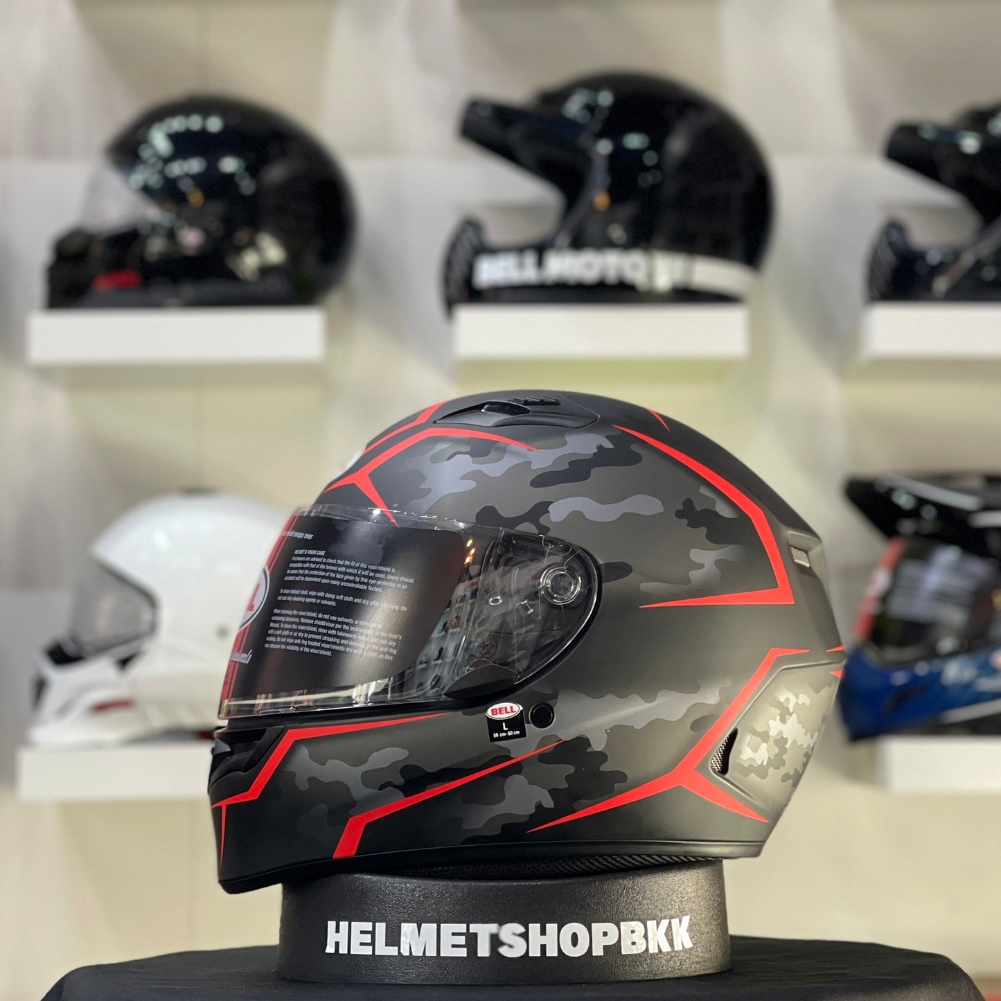 BELL QUALIFIER STEALTH CAMO MATTE BLACK/RED