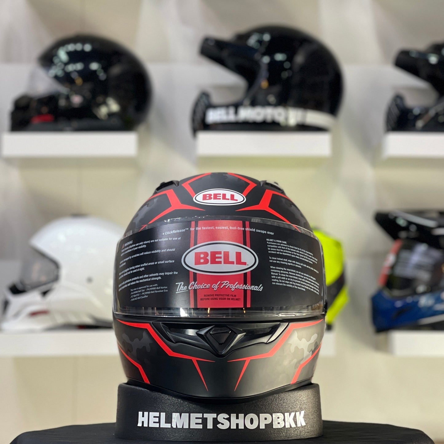 BELL QUALIFIER STEALTH CAMO MATTE BLACK/RED