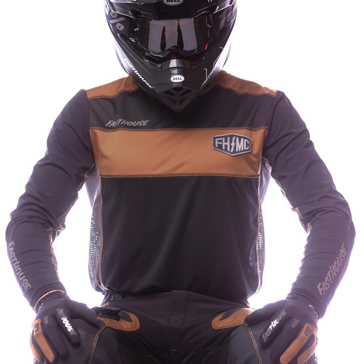 เสื้อแขนยาว FASTHOUSE OFF-ROAD BRONX LS JERSEY BLACK CAMEL