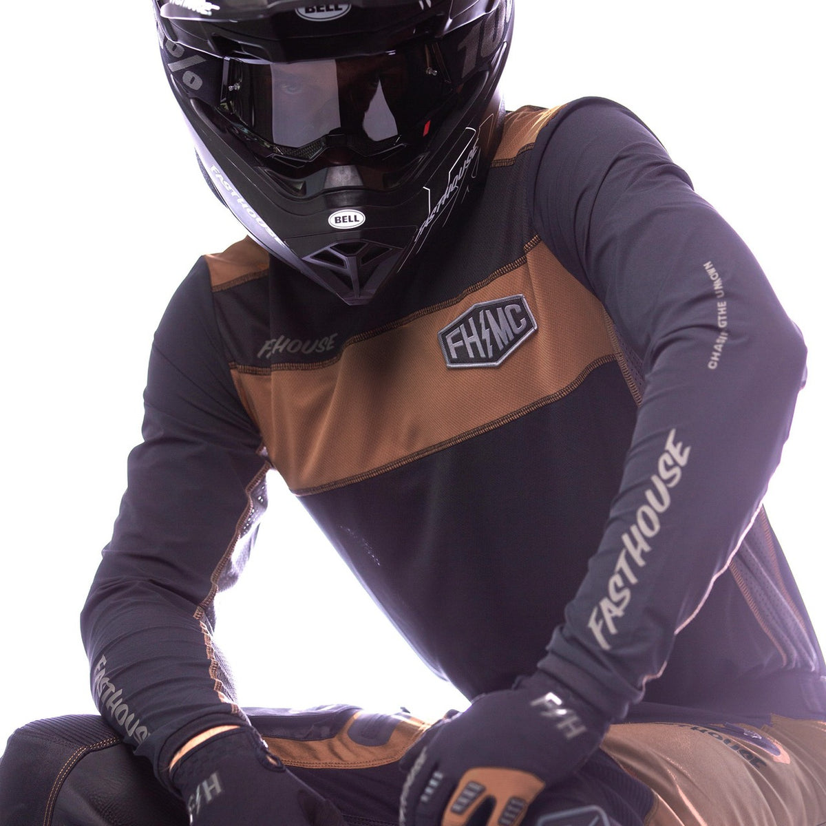 เสื้อแขนยาว FASTHOUSE OFF-ROAD BRONX LS JERSEY BLACK CAMEL
