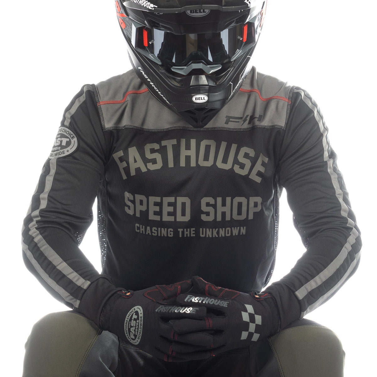 เสื้อแขนยาว FASTHOUSE SANGUARO PETROL LS JERSEY BLACK GRAY