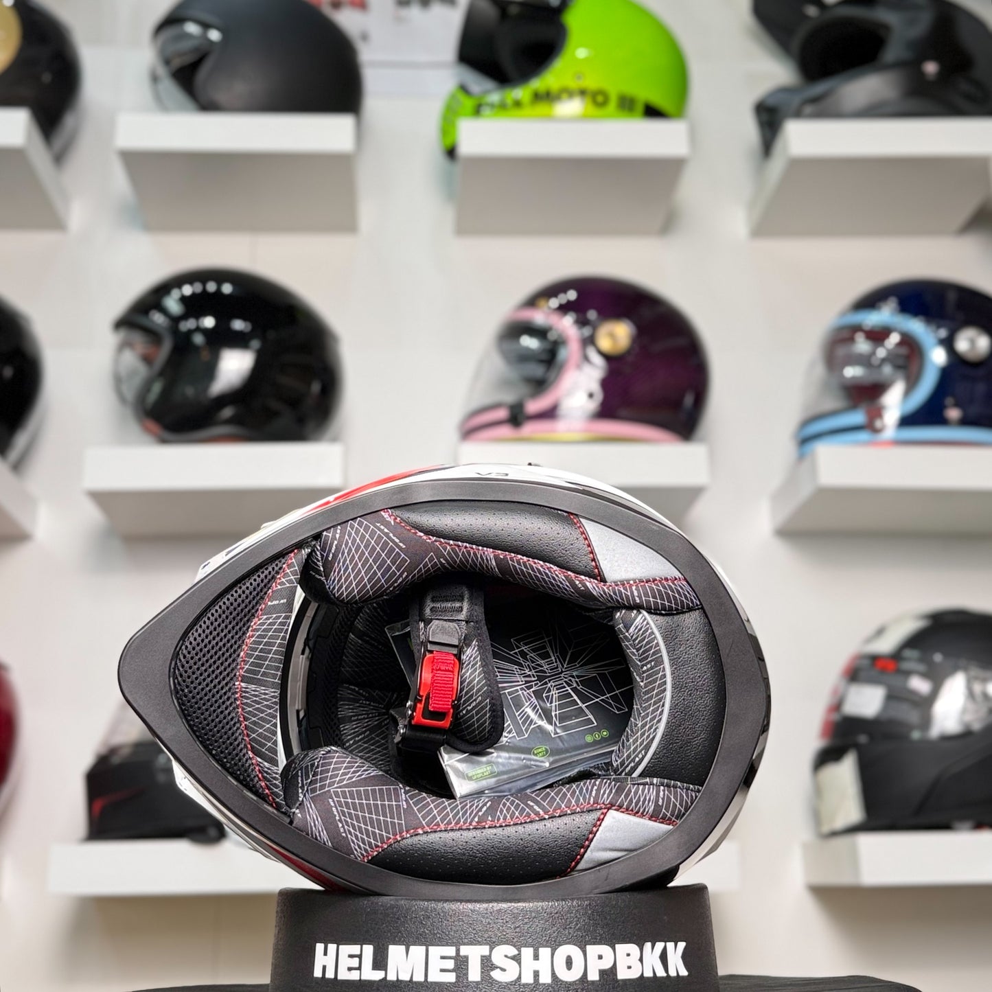 UFO COSMOS TOURER CROSSOVER HELMET WHITE BLUE AND RED