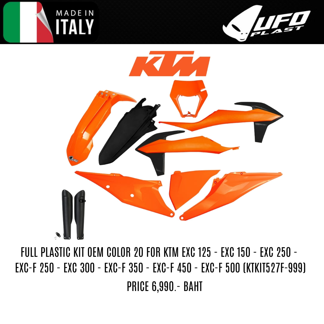 UFO FULL PLASTIC KIT OEM COLOR 20 FOR KTM EXC125-EXC150-EXC250-EXC-F250-EXC300-EXC-F350-EXC-F450-EXC-F500(KTKIT527F-999)