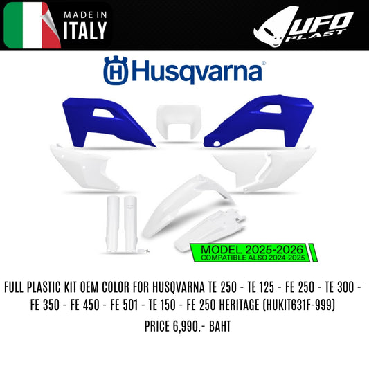 UFO FULL PLASTIC KIT OEM COLOR FOR HUSQVARNA TE 250-TE125-FE250-TE300-FE350-FE450-FE501-TE150-FE250HERITAGEHUKIT631F-999