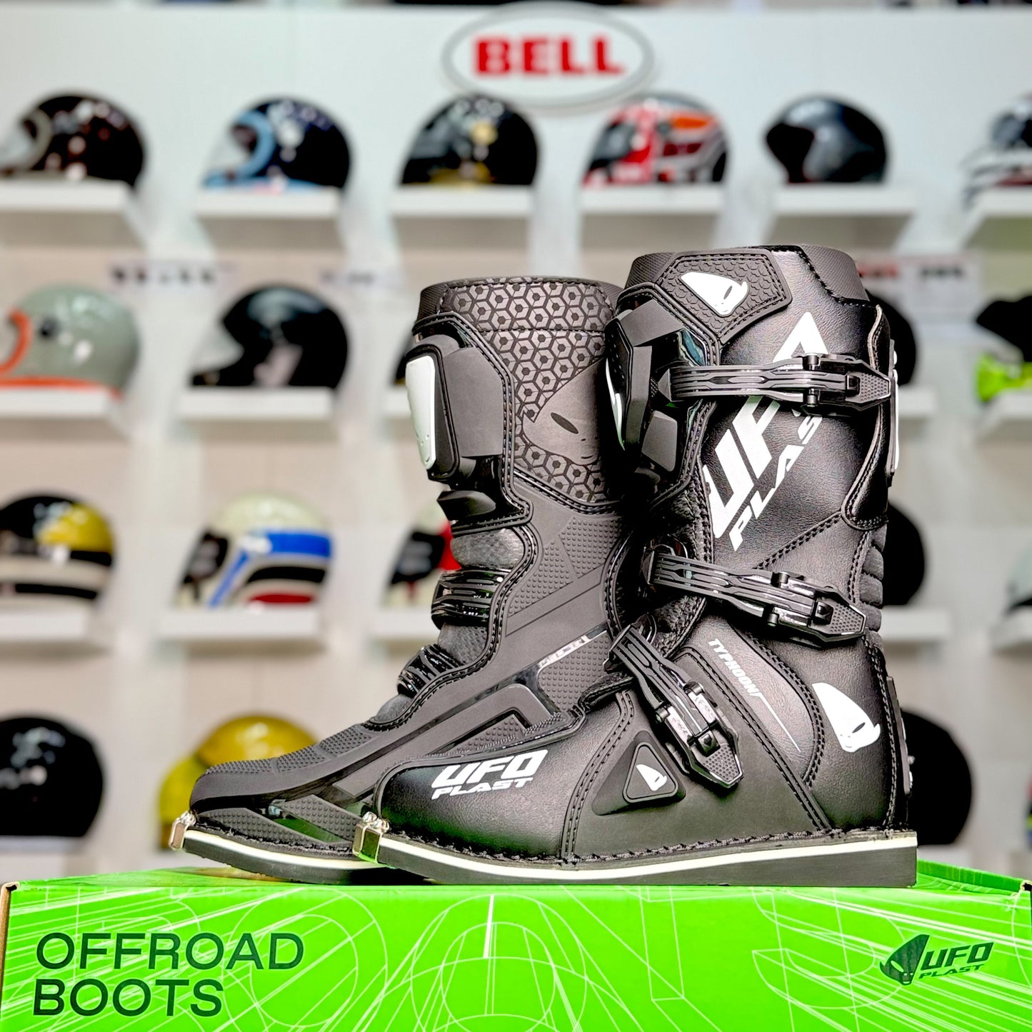 รองเท้าบูทเด็ก UFO MOTOCROSS TYPHOON BOOTS FOR KIDS BLACK