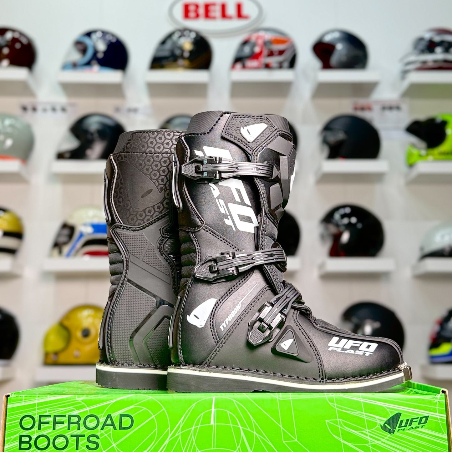 รองเท้าบูทเด็ก UFO MOTOCROSS TYPHOON BOOTS FOR KIDS BLACK