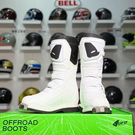 รองเท้าบูทเด็ก UFO MOTOCROSS TYPHOON BOOTS FOR KIDS WHITE