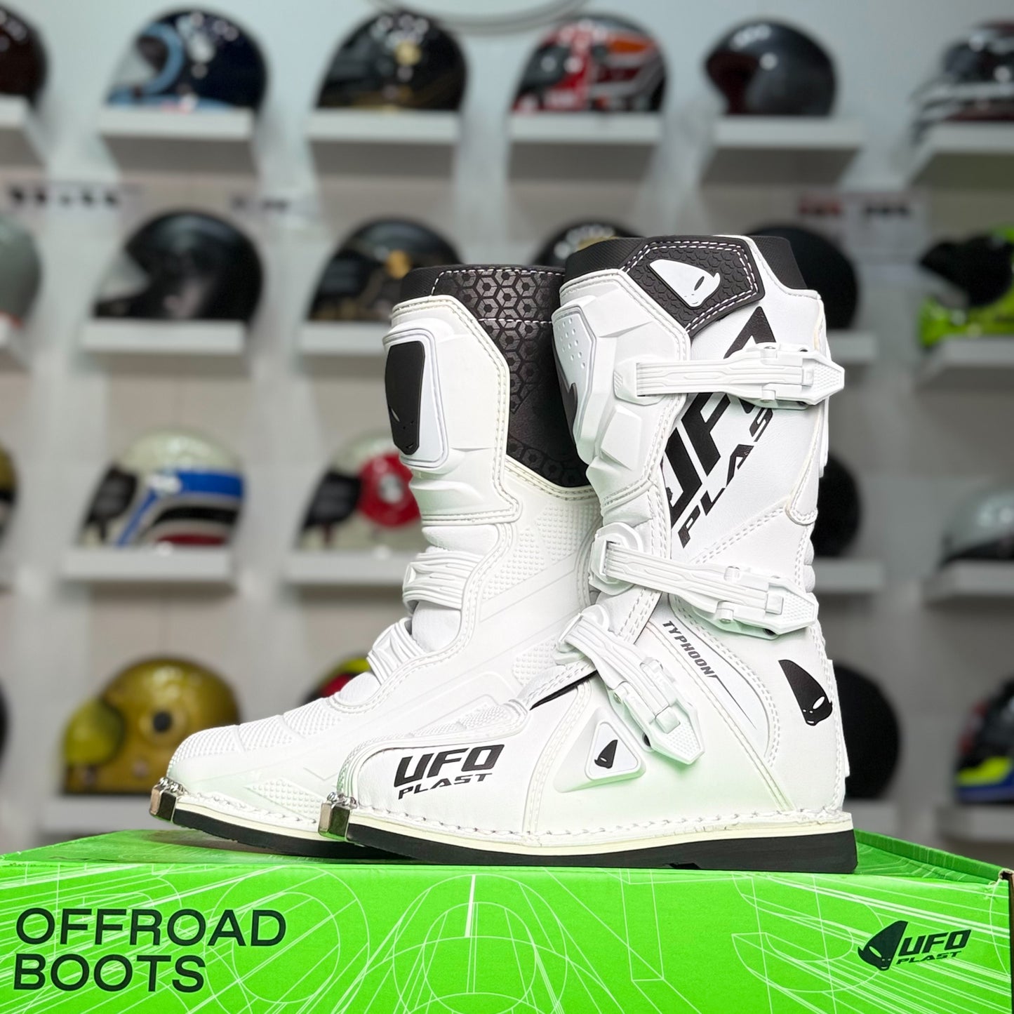 รองเท้าบูทเด็ก UFO MOTOCROSS TYPHOON BOOTS FOR KIDS WHITE