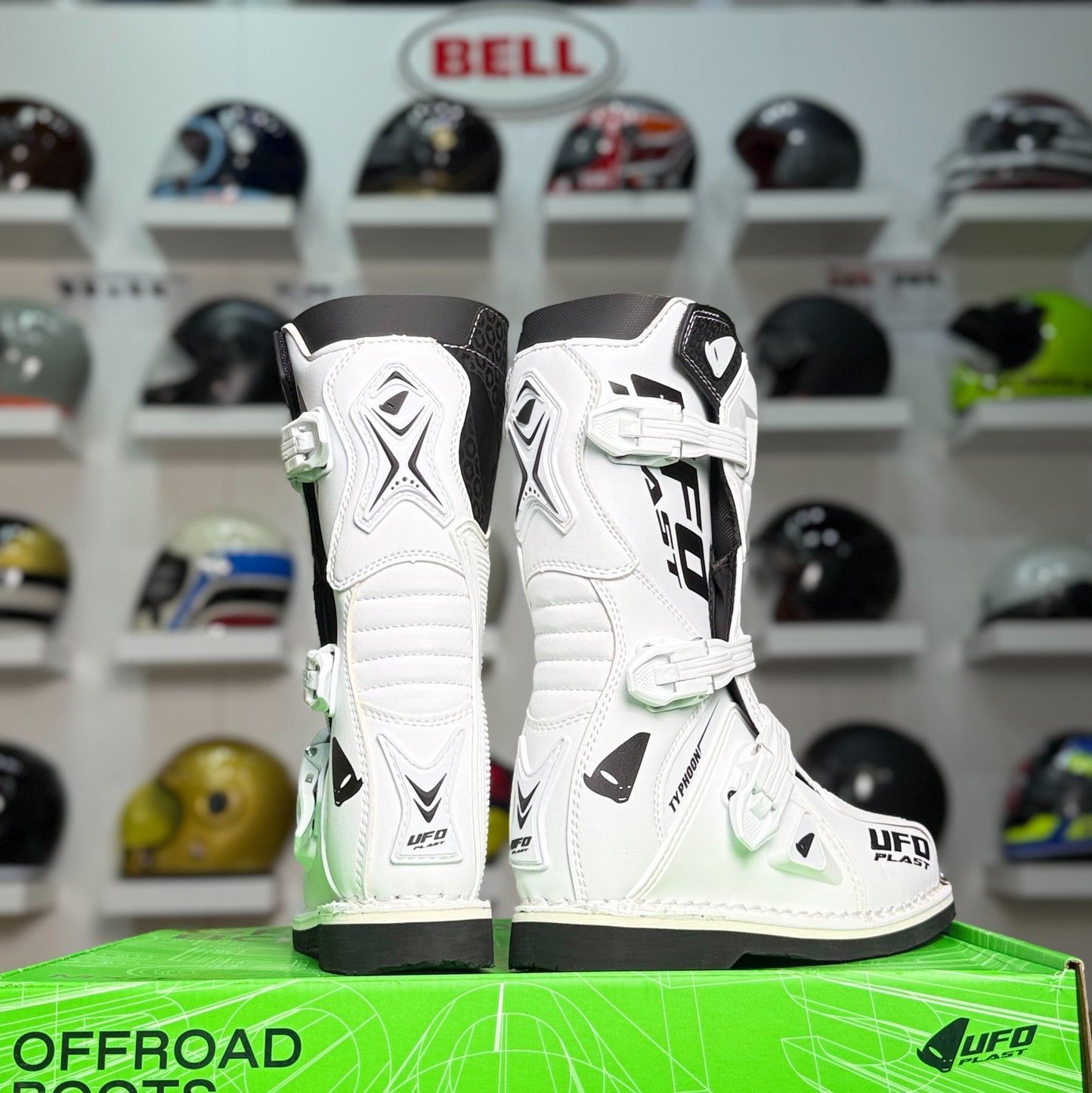 รองเท้าบูทเด็ก UFO MOTOCROSS TYPHOON BOOTS FOR KIDS WHITE